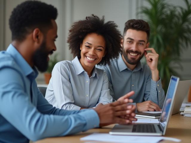 Students participating in an interactive virtual role-play session with a professional instructor